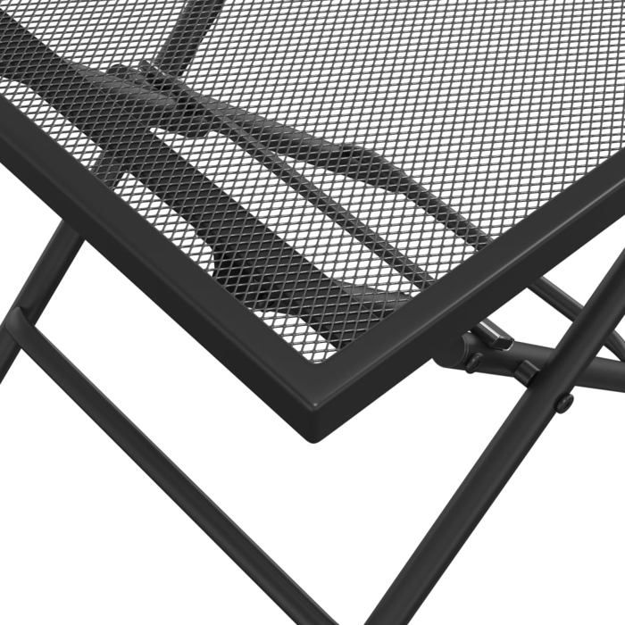 Table Balcon/Terrasse Anthracite - Magnifique Table de jardin élégante - VENDUE SEULE - pliable anthracite 38x38x38cm Treillis daci