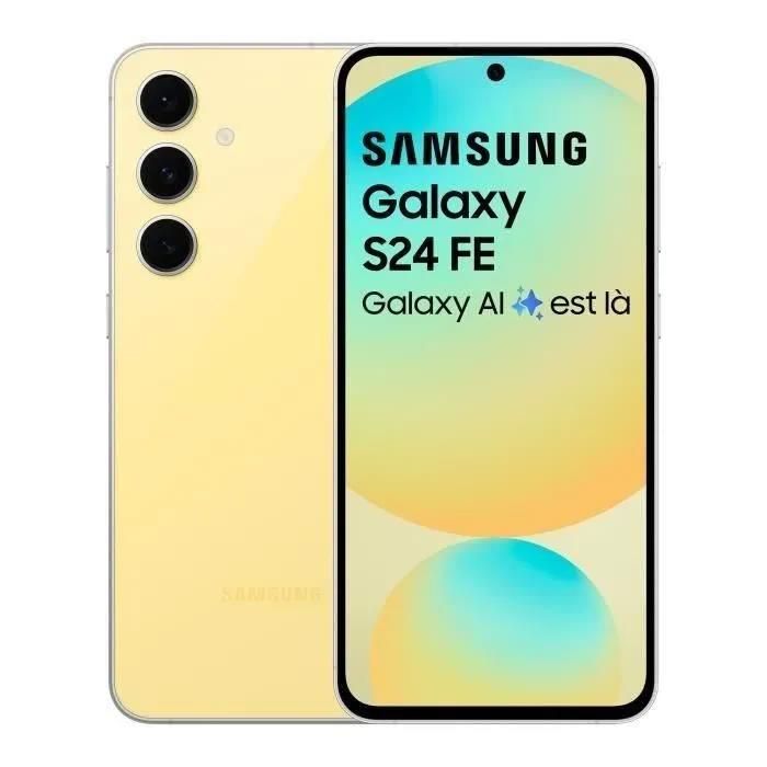Smartphone SAMSUNG Galaxy S24 FE 5G Jaune Single SIM Version Américaine - vue 1