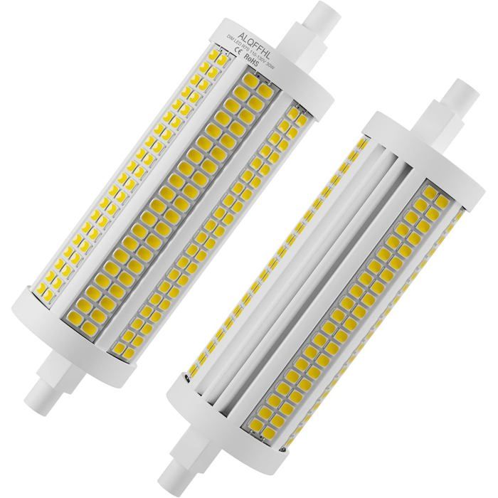 Ampoule LED R7S - 30W - 118mm - Dimmable - Blanc naturel 4000K - 3000 Lm - Angle de faisceau 300°