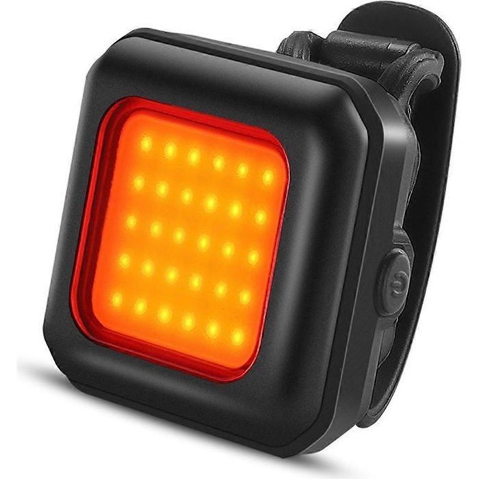 Phare avant pour VTT éclairage de nuit noir et rouge.