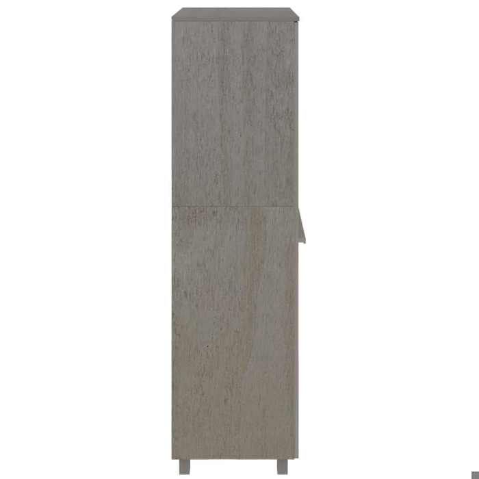CHIC Garde-robe HAMAR Gris Clair 89 x 50 x 180 cm en bois de pin massif et MDF pour Chambre et Dressing &jgo84a