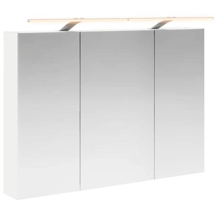 Armoire Miroir de Salle de Bain - vidaXL - Blanc - 100x145x70cm - bois d’ingénierie - design élégant 6407595782