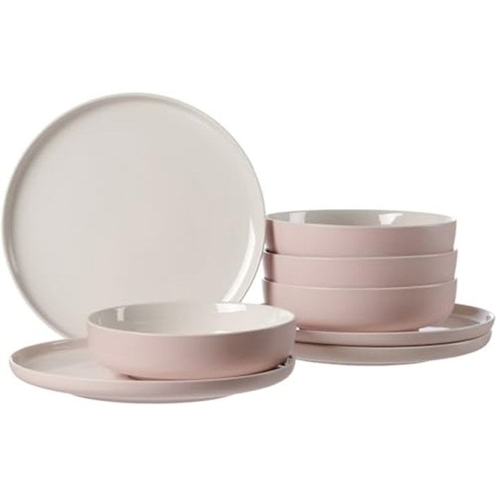Service de table - RITZENHOFF ET BREKER - Tafelservice Jasper - 8 pièces (4 pers) - grès rose - lave-vaisselle