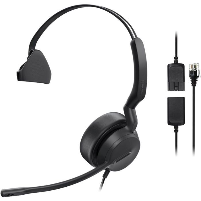 Casque filaire USB noir - Yealink - YHS36 E2 Mono - Autour de la tête - Bureau / centre dappels - 20 - 20000 Hz