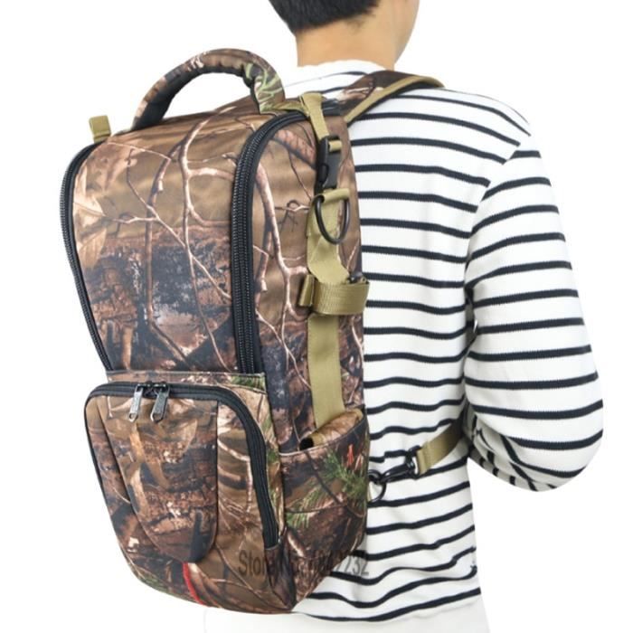 feuille Camo - Sac à dos pour appareil photo DSLR, étui étanche pour objectif téléobjectif, Tamron Sigma 150