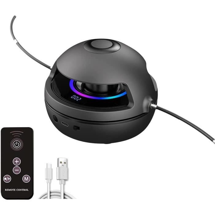 Corde à Sauter Intelligente électrique Avec Compteur LED - Bluetooth, Télécommande, Vitesses Réglables 1-10 - Noir