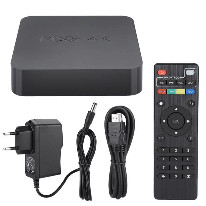 Smart TV Box WIFI TV Box Décodeur SetTop Box Lecteur multimédia HDMI MXQ4KH31 + 8G