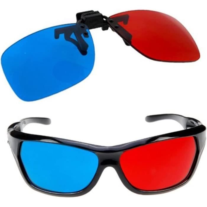Lunettes De Vision 3d Multi usages Lunettes Anaglyphes Bleu Rouge Lunettes 3d Anaglyphes Lunettes De Film 3d Lunettes De Jeu A258 Cdiscount TV Son Photo