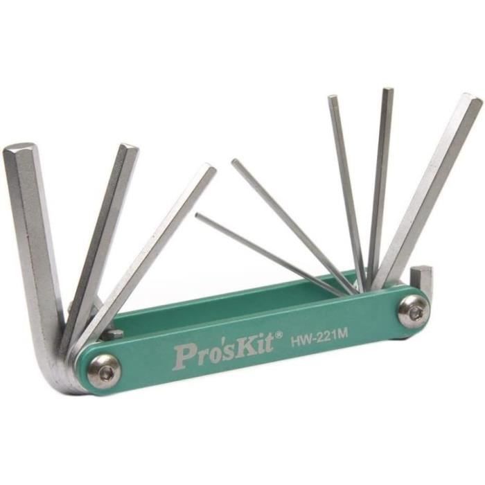 Pro'Skit Hw-221M Jeu De Clés Allen 8 En 1 Boîtier En Aluminium ...
