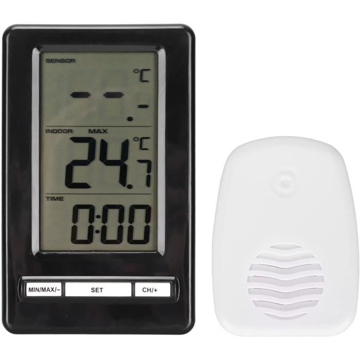 DAZZLEEX Thermomètre Numérique Avec Sonde -50°C à +110°C, Câble 5m, Étanche