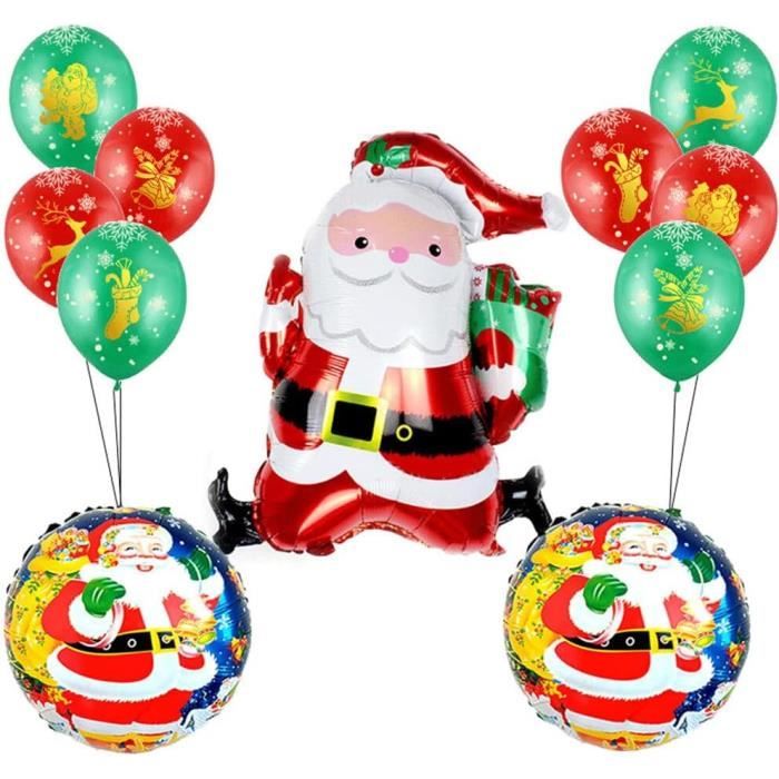 Ballon De Noël, Ballon De Fête De Noël Ballons En Latex Vert Rouge Père Noël  Ballon Noel Ensembles De Ballon Noël Guirlande [u10633] - Cdiscount Maison