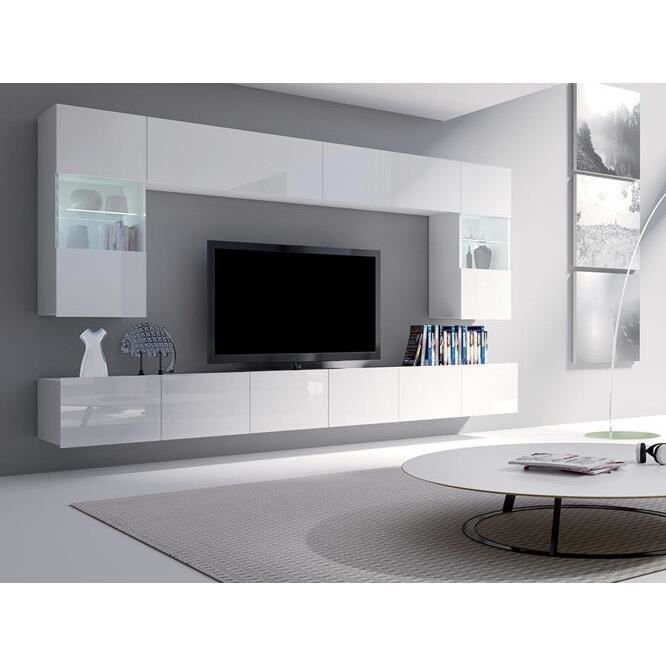 Rangement de salon - Rangement de salon Providence B105 159994 - Blanc - 300x43cm