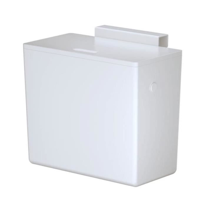 Mini Corbeille à Papier Avec Couvercle - Poubelle De Bureau Ou Chambre, ABS Blanc, Petit Modèle