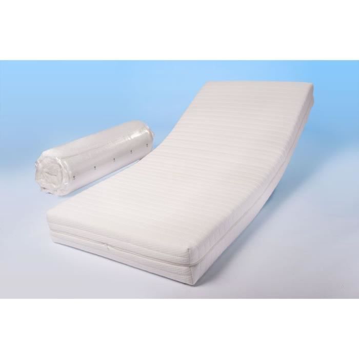 /Épaisseur 3 cm Ergonomique Anti-acarien Baldiflex Rev/êtement en Aloe Dehoussable Transpirante Mousse M/émoire de Forme Surmatelas 110x190 cm
