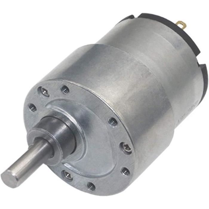 Moteur électrique 12V Avec Boîte De Vitesses - 0.07A 20 Tours/min - Couple élevé 37mm - Neuf - Marque Uxcell
