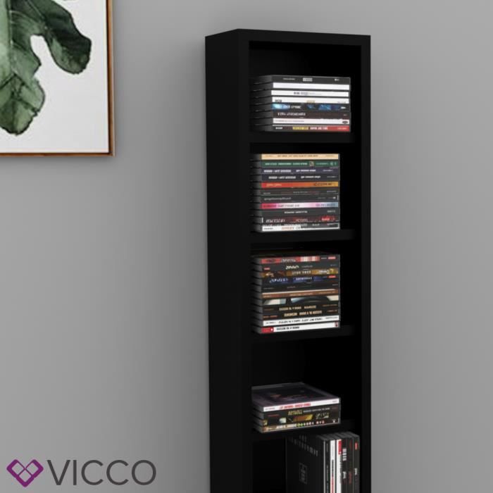 étagère cd vicco étagère dvd murale blanche étagère suspendue étagère à livres étagère de bureau