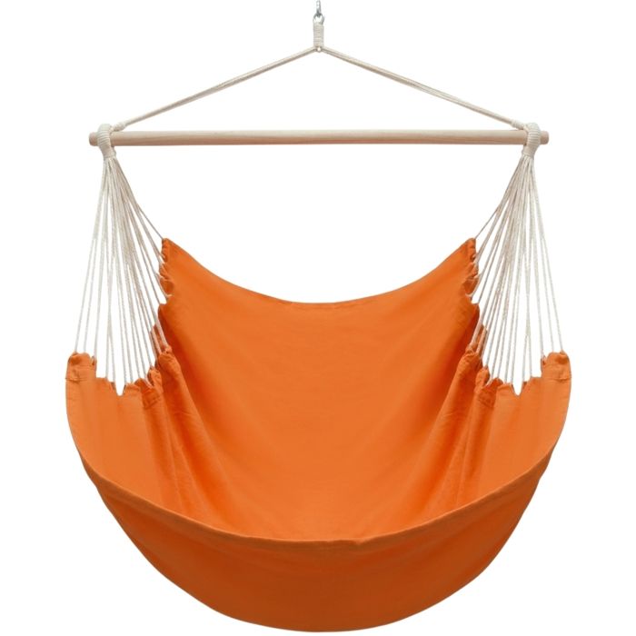 AMANKA XXL Si&egrave;ge Suspendu en Toile 185x130cm hamac pour s'asseoir Orange