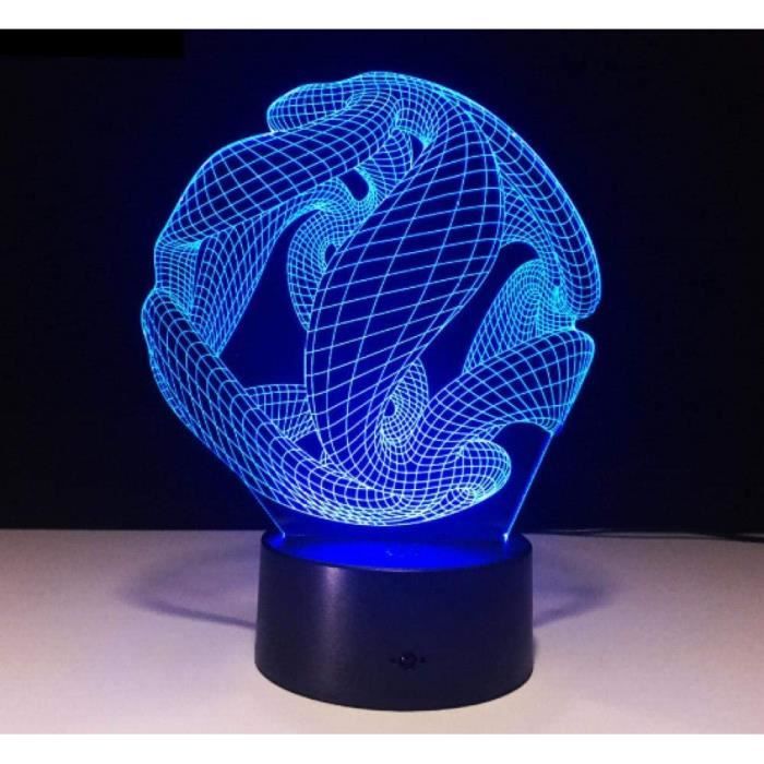 Berger Allemand Chien Veilleuse Veilleuse 3D Illusion Lampe Pour Chambre Veilleuses Avatar Mange Chambre Décor Enfant Cadeau
