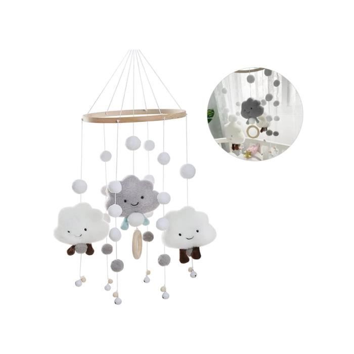 Bebe Mobile Mobile Musical Lit Bebe Mobile Lit Bebe Bebe Bois Decoration De Berceau Garcon Et Fille Gris Cdiscount Puericulture Eveil Bebe