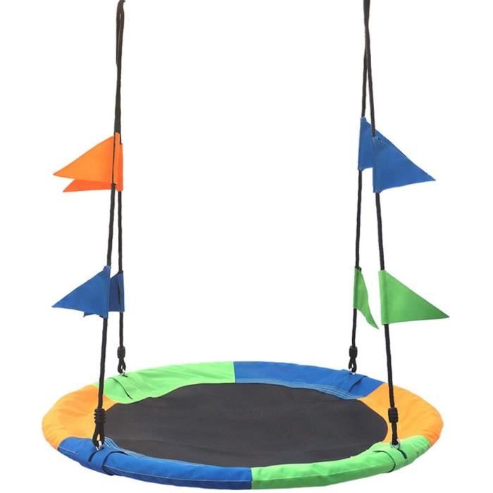 Balançoire Nid D'Oiseau RELAX4LIFE - 100cm - Jardin Extérieur Enfants/Adultes - 150kg Max - Hauteur Réglable