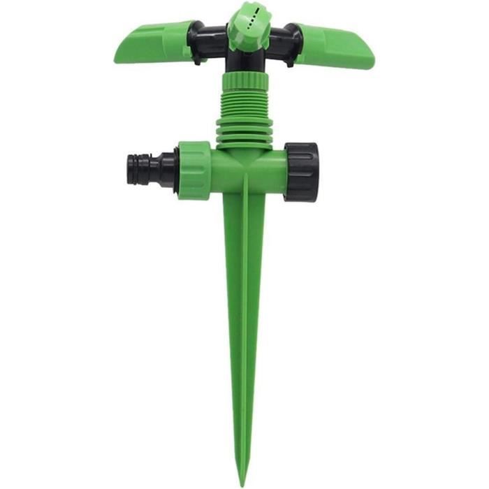 4 Arroseurs Pelouse Rotatifs 360° WZYTEU - Irrigation Jardin, Prise De Terre, ABS Résistant
