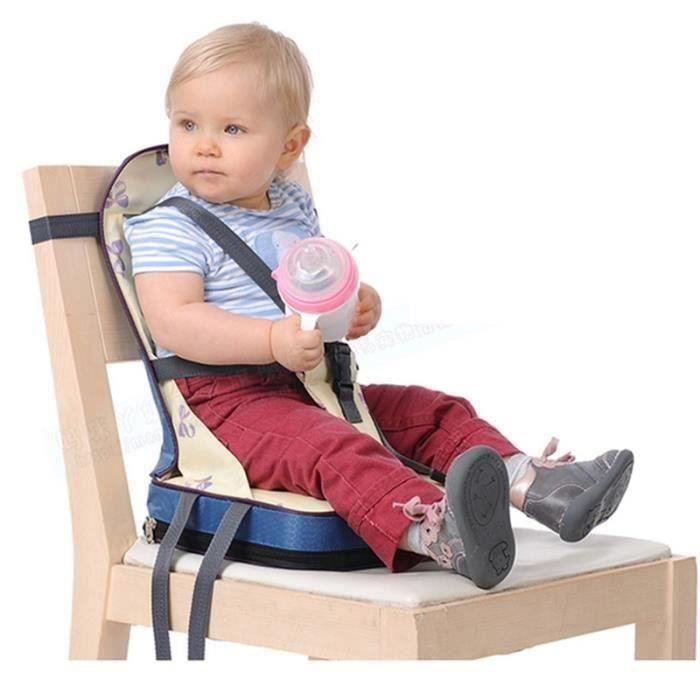 Pliant Siege Rehausseur Coussin De Chaise Haute Pour Bebe Avec Harnais 5 Points Securite En Tissu De Fibre Nylon Et Eponge Bleu Cdiscount Bricolage