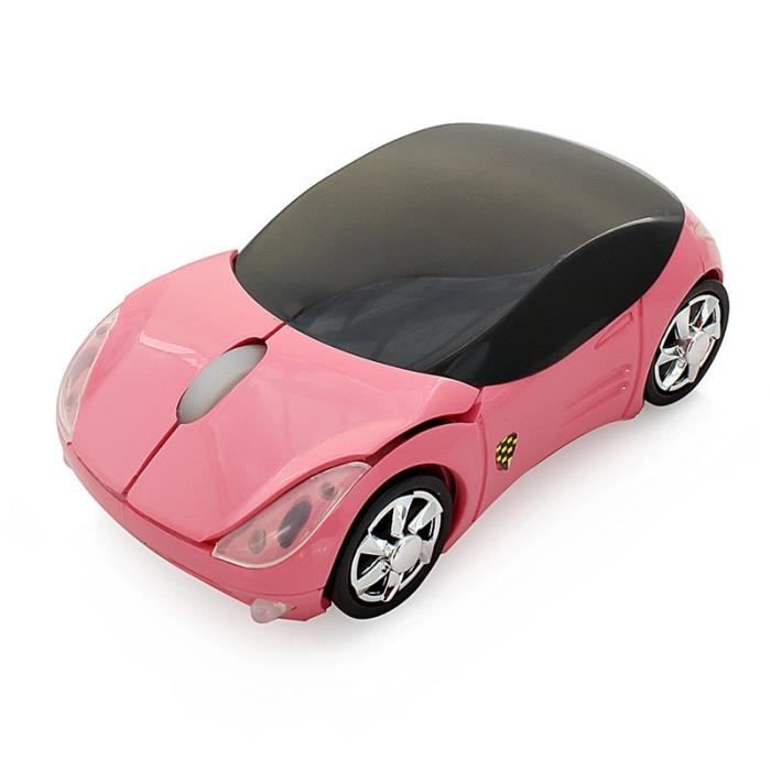 Rose Souris sans Fil 2.4G Cool Souris Optique de Voiture Ferrari