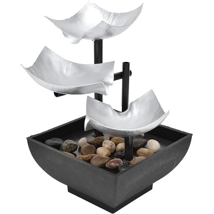 Kaibrite Fontaine D'intérieur En Résine Avec Cascade De Méditation Zen Pour La Maison, Le Bureau