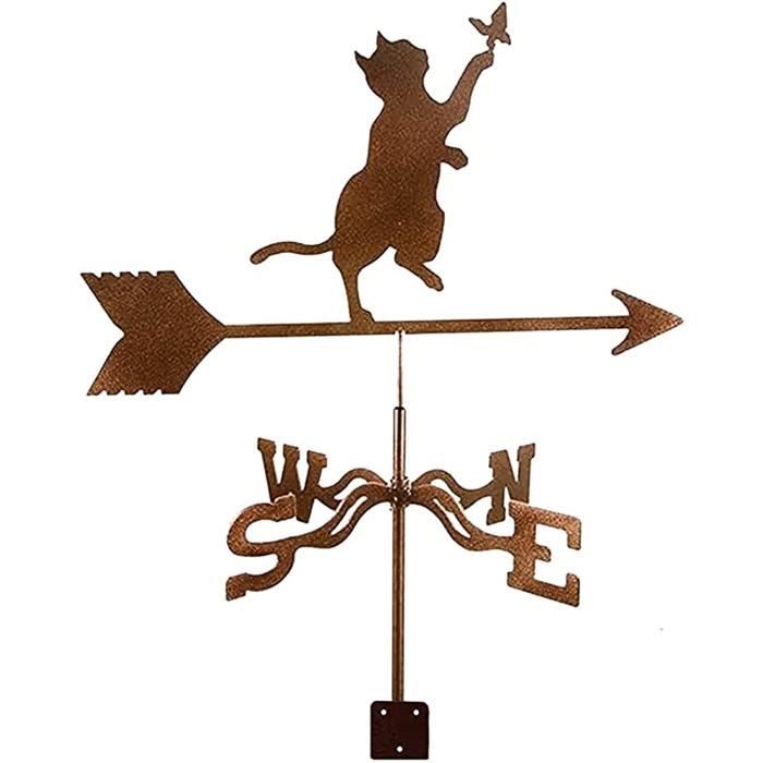 Girouette Jardin Espadon - Indicateur Direction Vent Décoratif Métal Pour Toit Et Extérieur