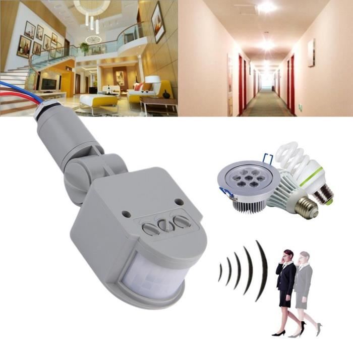 JIQI Interrupteur Crépusculaire 24V AC/DC 10A – Capteur Photoélectrique Automatique Pour Lampes Extérieur, Jardin, Rue