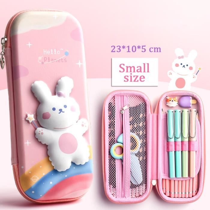 Trousse à Crayons étanche Grande Capacité 3 Couches - Motif Dessin Animé, école Primaire, Garçons Filles