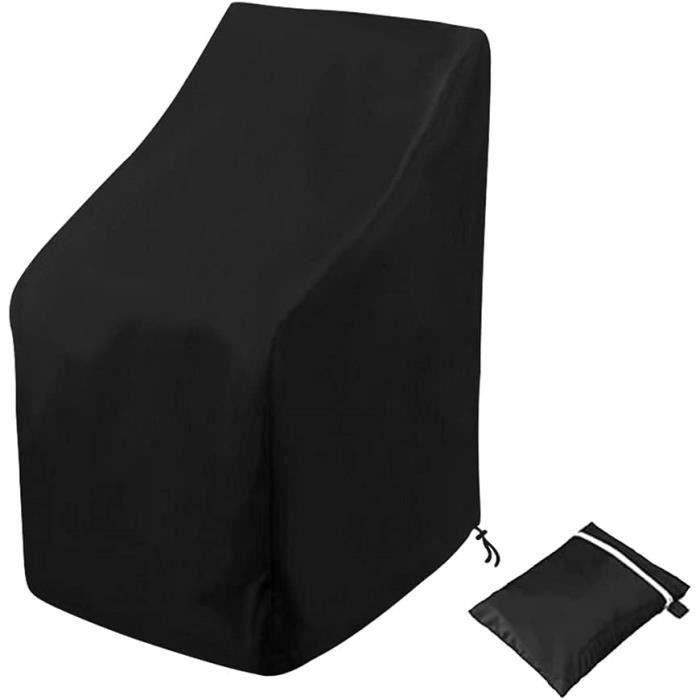 Housse de chaise dextérieur empilable Housse de chaise de jardin imperméable housse de patio pour chaises inclinables64x64x120cm