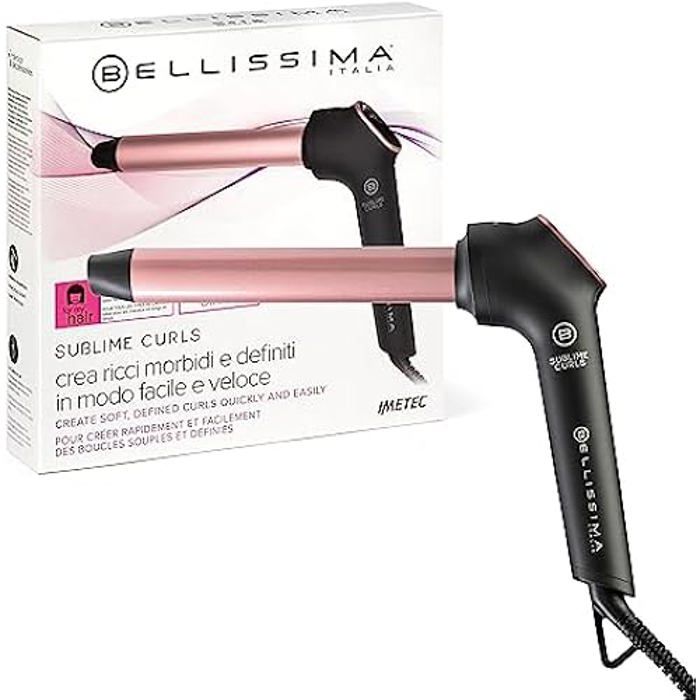 Boucleur Cheveux Sublime Curls - Bellissima - Fer à Friser 25mm - 3 Températures - Revêtement Céramique Diamond