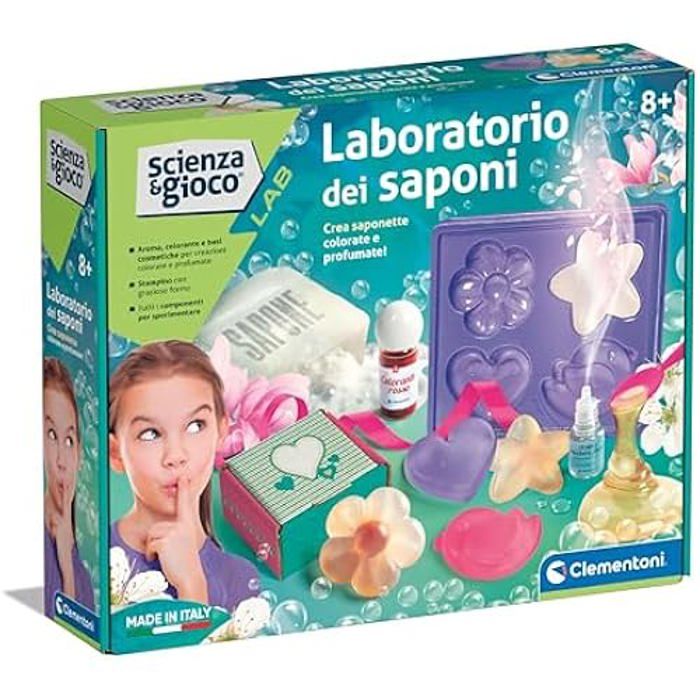 Kit pour Faire des Savons - CLEMENTONI - Science et Jeu Lab - Laboratoire des Savons