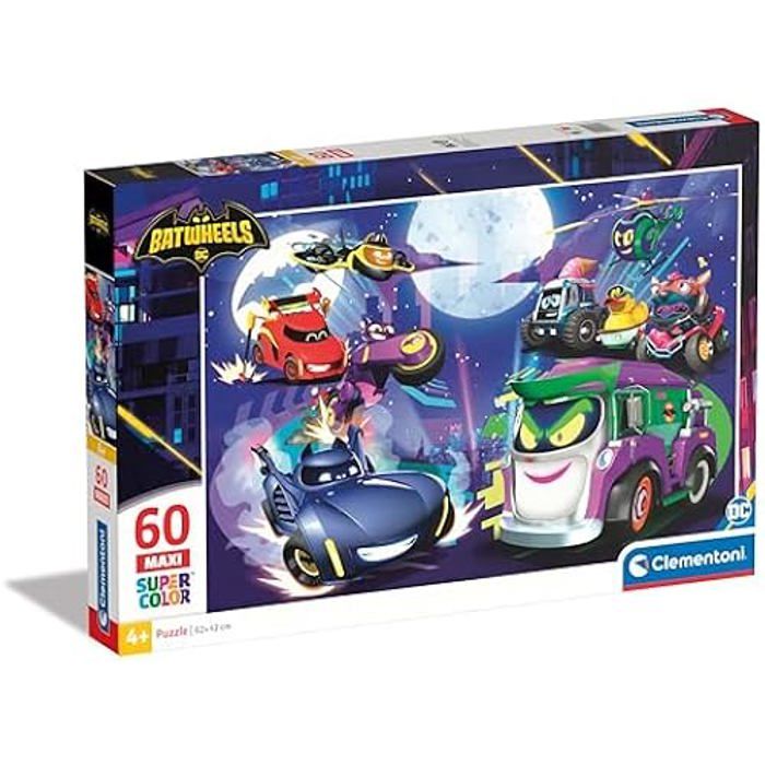 Puzzle Enfants - CLEMENTONI - Supercolor Batwheels - 60 Pièces ...