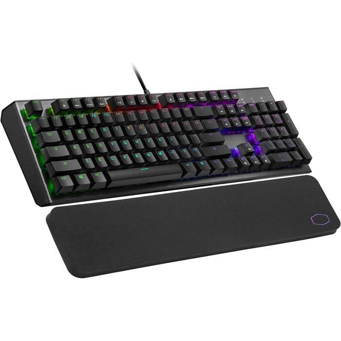 Cooler Master CK550 V2 Mechanical Gaming Keyboard - RGB Backlight, On-the-Fly Controls, Aluminium Top Plate and Wrist Rest In