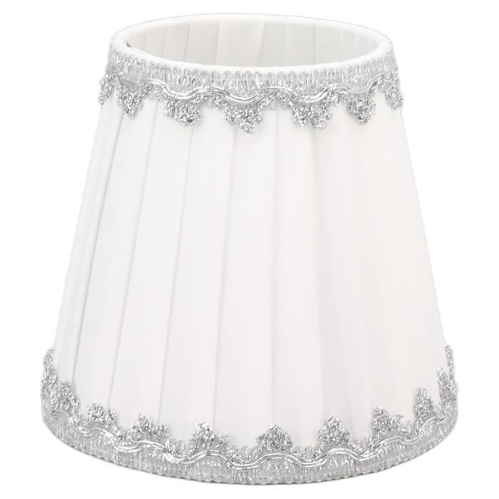 2 Abat-jour En Tissu Blanc E14 - Pour Lampes De Table, Lampadaires, Lustres, Décoration Intérieure Maison - 11