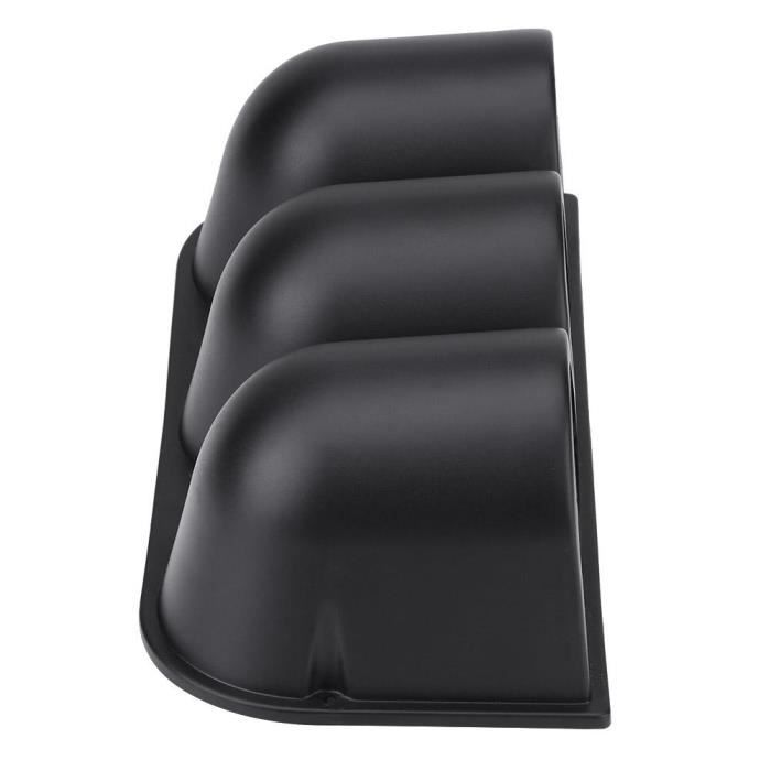 Support Double Universel Pour Compteurs 52mm - Noir ABS - Montage Sur Pilier Voiture