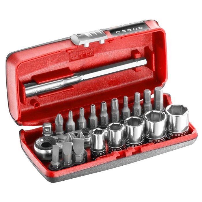 Coffret douilles 1/4'' 6 pans métriques et embouts 23 pièces - FACOM - R1PICO