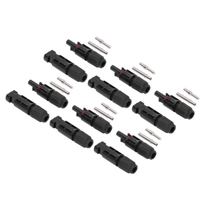 12 Paires Connecteurs Solaires MC4 XT60 IP67 RedStar24 - Mâle Femelle PV Pour Panneaux Solaires 4mm² 6mm²