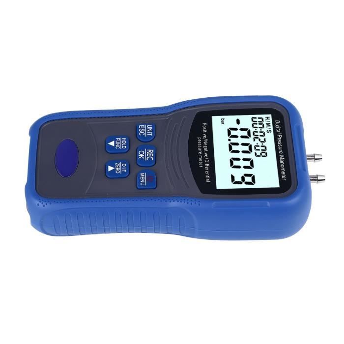 Manomètre Numérique LYCEBELL T9-S8830 - Mesure De Pression Différentielle ±36,80 KPa - 12 Unités - Pour HVAC, Gaz, Tests Pression