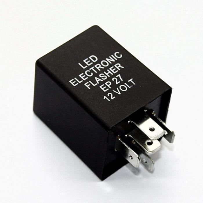 Relais de clignotant LED EP27 12V à 5 Broches pour Voiture Motos pour ampoules de clignotants afin de corriger l'hyper Flash