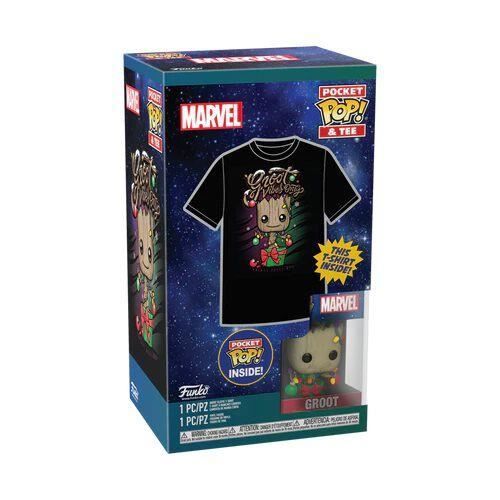 Pack de produits Funko Holiday Groot T shirt Taille Figurine Pocket Pop! Exclusif Marvel