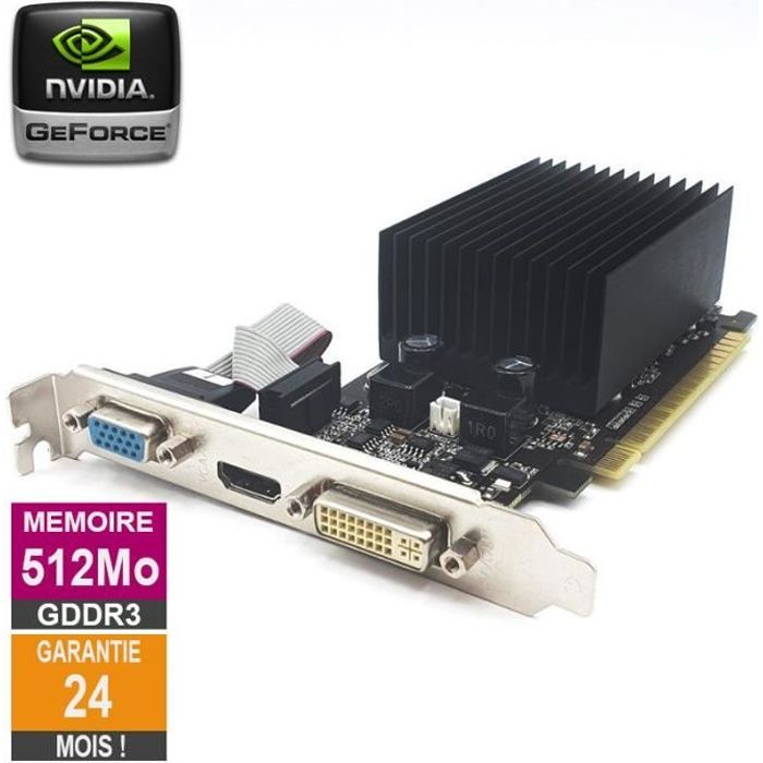 Carte graphique GAINWARD Nvidia GeForce 210 512Mo GDDR3 PCI e HDMI DVI VGA Cdiscount Informatique