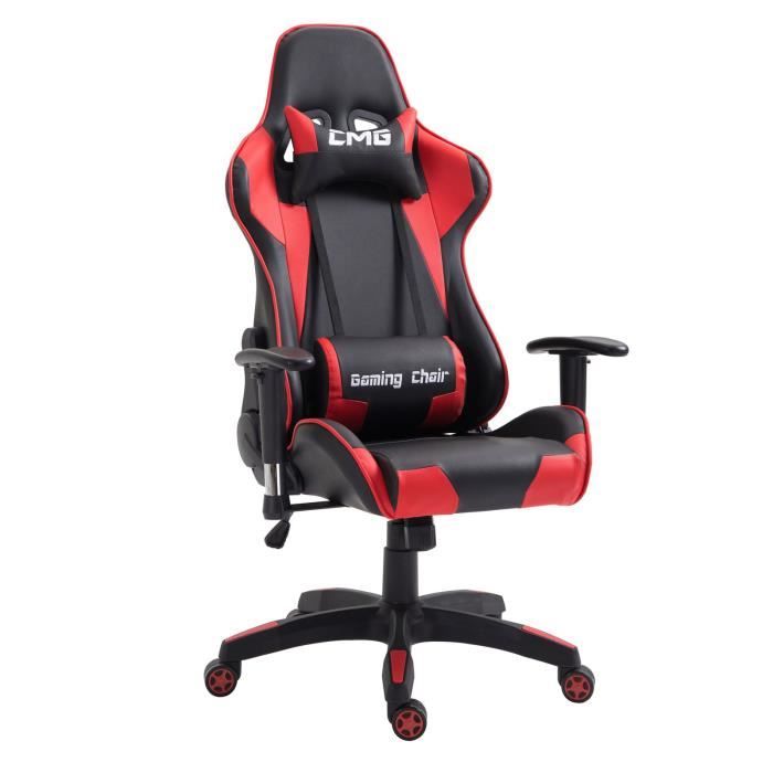 Chaise de bureau GAMING fauteuil ergonomique avec coussins, siège