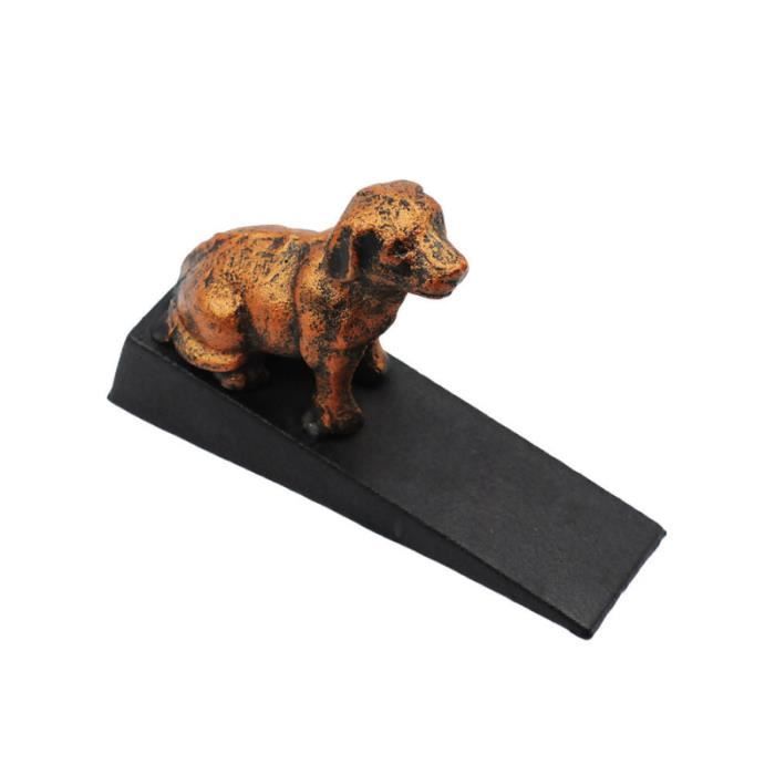 Lot De 2 Butées De Porte Chat Et Chien - Tissu Rembourré - Marron - Nicola Spring