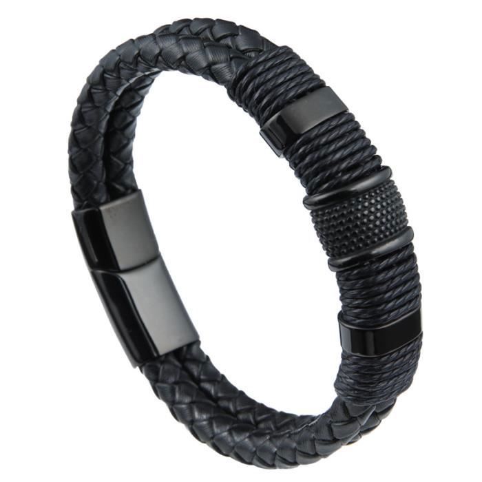 Bracelet Homme Vintage Tressé Fashion Simple - 22 cm de longueur