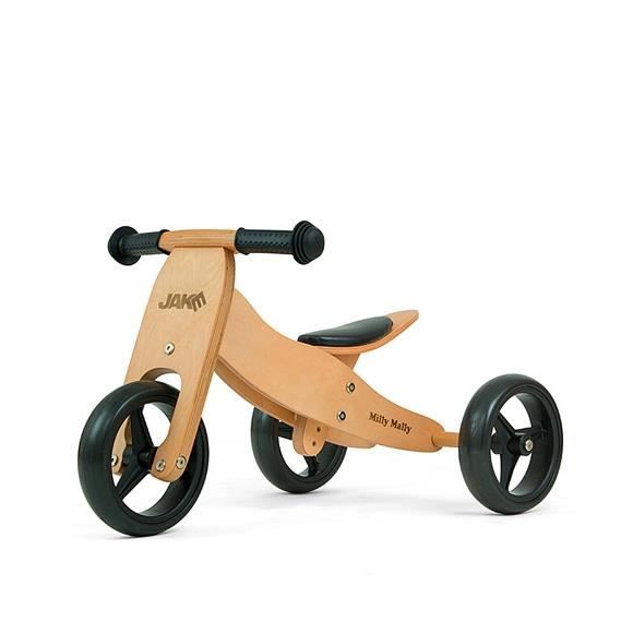 Milly Mally Draisienne à 3 roues 2-in-1 loopfiets Jake naturel Junior Ivoire