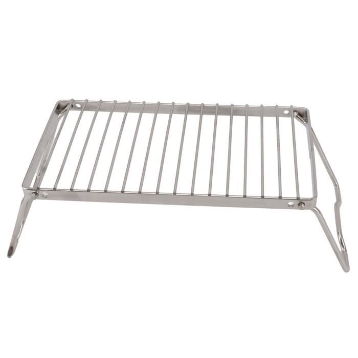 Barbecue de camp pliable, grille en acier robuste, grille de camping portable de 45,7