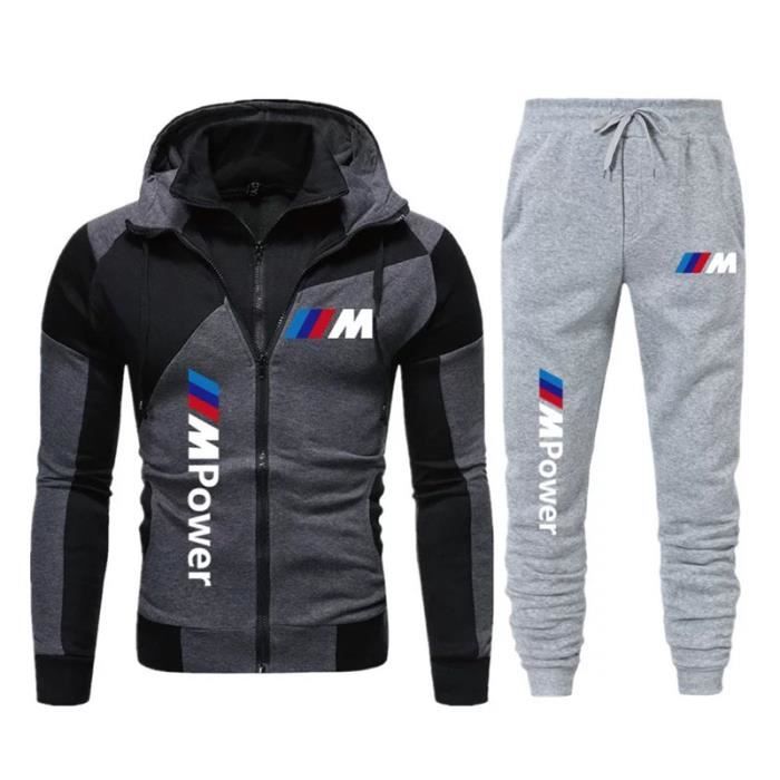 Jogging BMW-M Survêtement Homme 2 Pièces Mode Double zippée à Capuche  Contraste couleur Automne Hiver Ensemble Survêtement homme Gris foncé, girs  - Cdiscount Prêt-à-Porter
